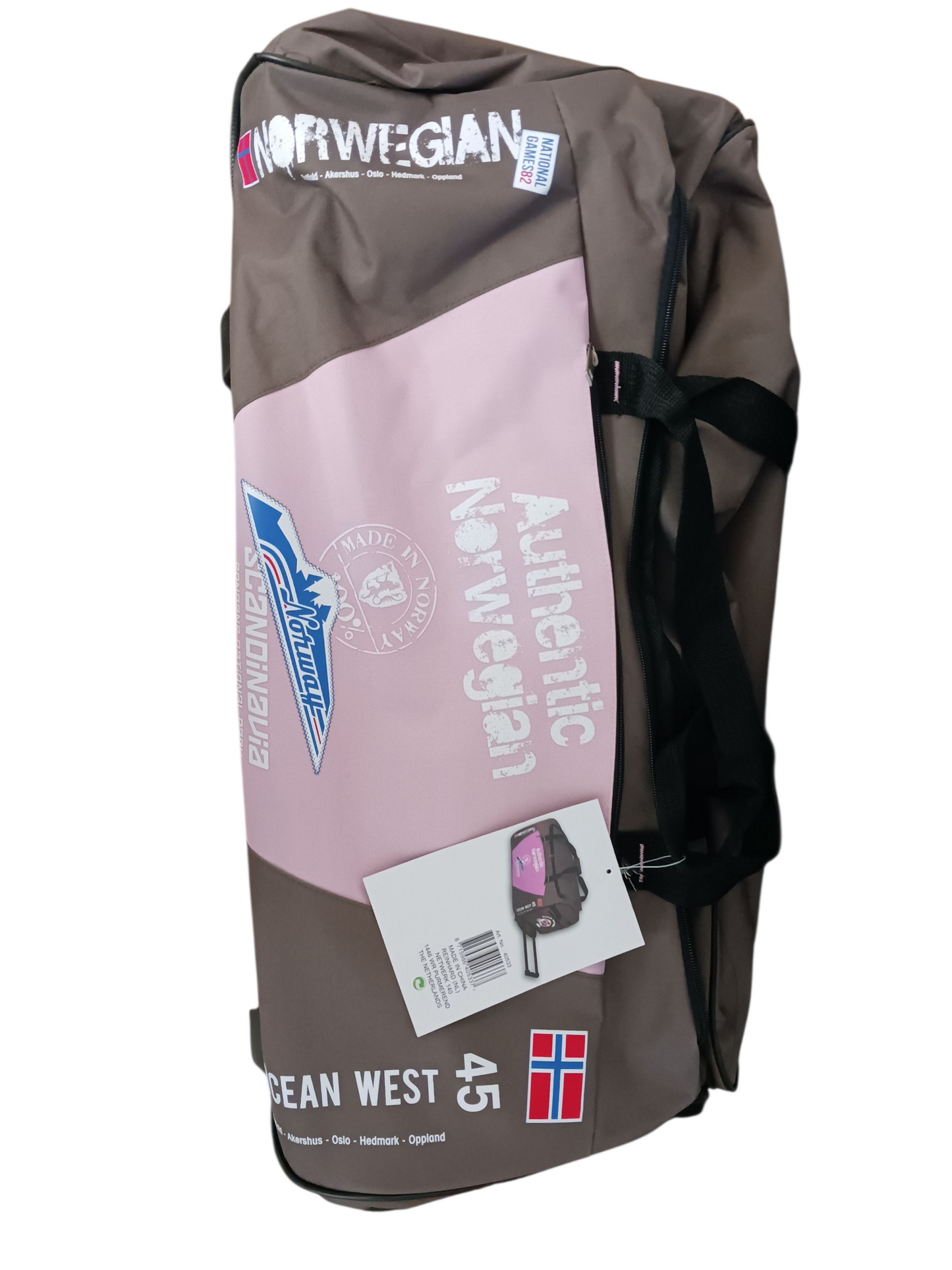 Große Reisetasche mit Print, Rollen und Teleskopstange in verschiedenen Farben