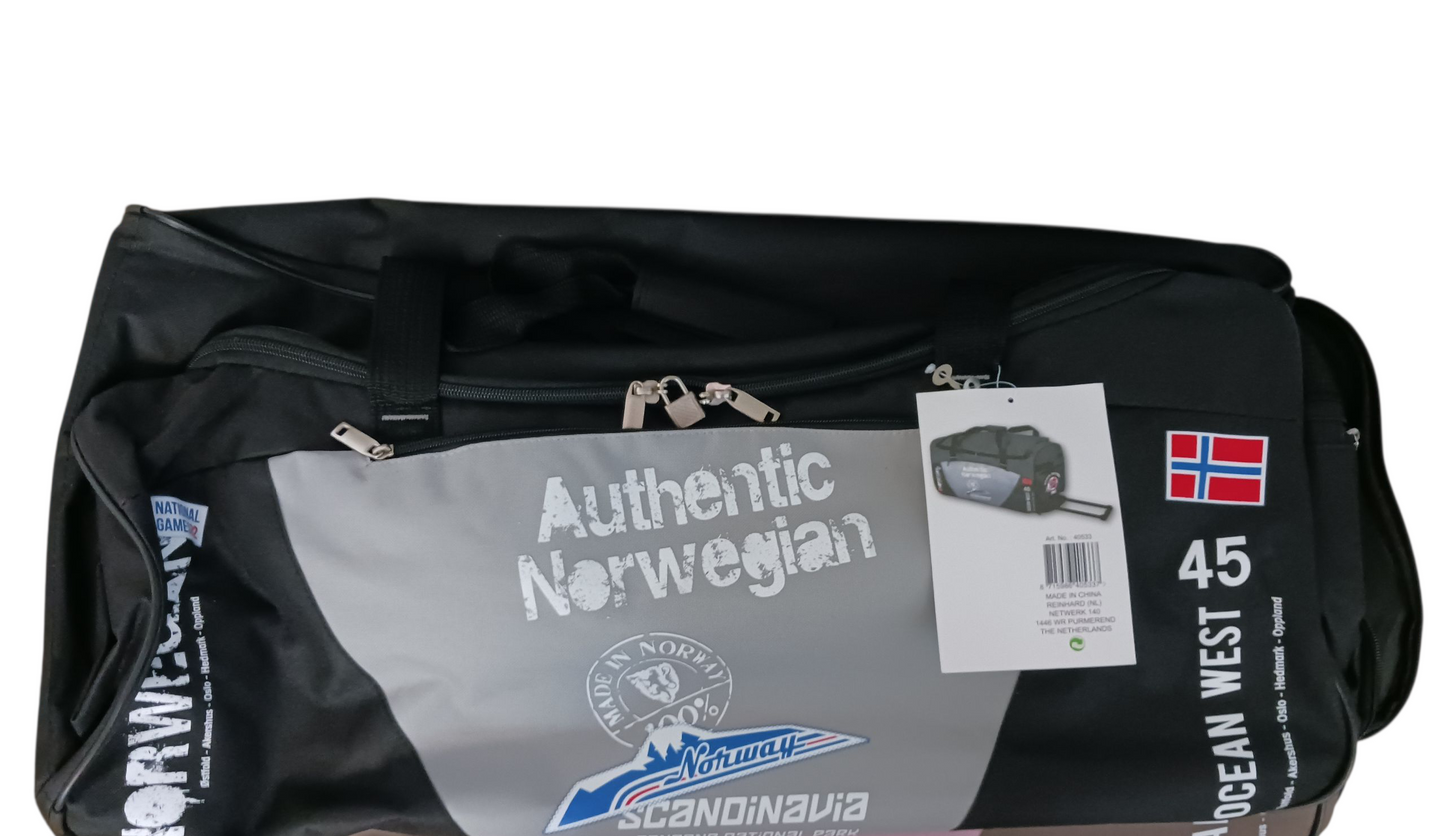 Große Reisetasche mit Print, Rollen und Teleskopstange in verschiedenen Farben