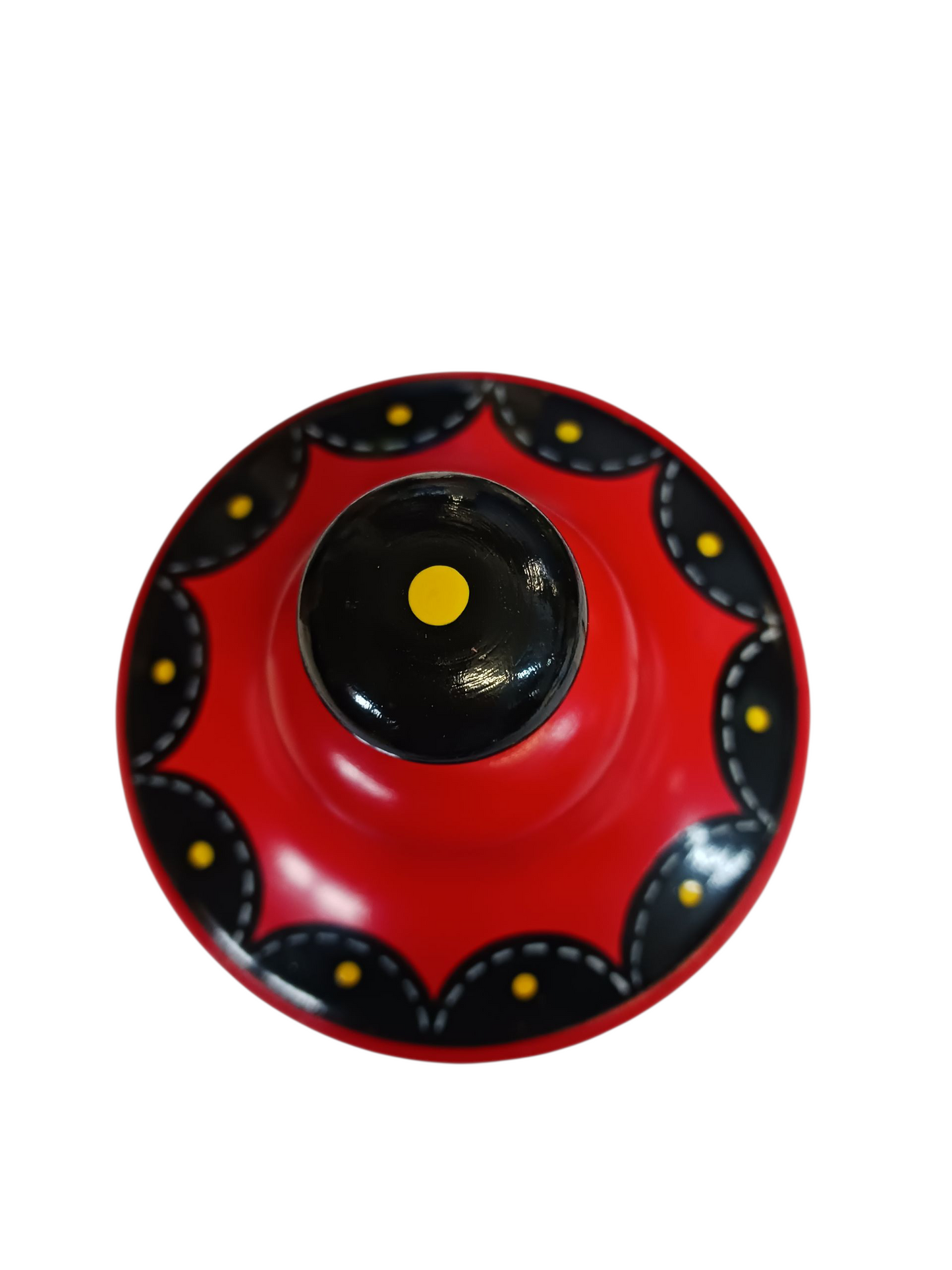 Holzdose rot mit Ornamenten neu